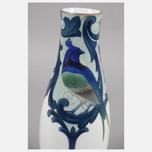 Fraureuth Balustervase mit Vogelmotiv