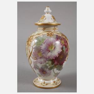 KPM Berlin kleine Deckelvase mit Weichmalerei