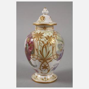 KPM Berlin kleine Deckelvase mit Weichmalerei