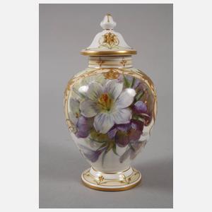 KPM Berlin kleine Deckelvase mit Weichmalerei