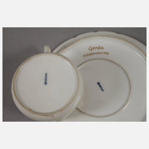 KPM Berlin Kaffeetasse mit Hausmalerei