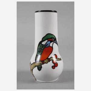 Pfeffer Gotha Vase mit Eisvogelmotiv