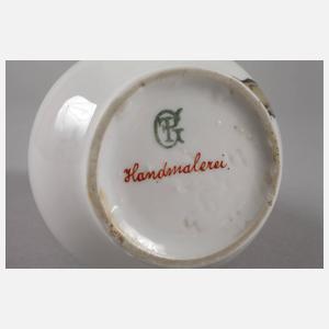 Pfeffer Gotha Vase mit Eisvogelmotiv