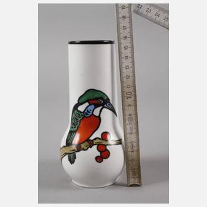 Pfeffer Gotha Vase mit Eisvogelmotiv