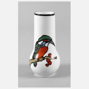 Pfeffer Gotha Vase mit Eisvogelmotiv
