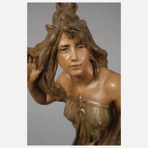 Goldscheider Wien figürliche Salonlampe