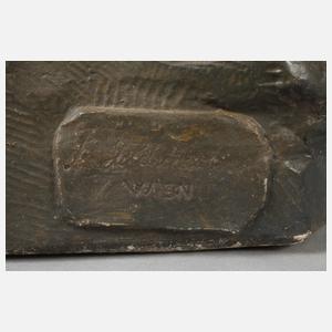 Goldscheider Wien figürliche Salonlampe