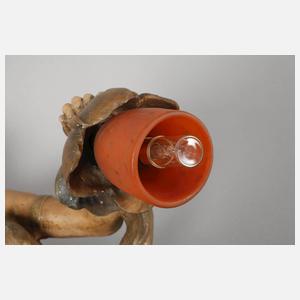 Goldscheider Wien figürliche Salonlampe