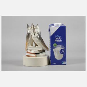 Goldscheider Wien "Drei sitzende Eulen"