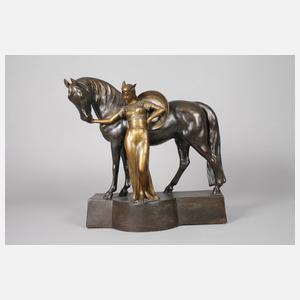 Goldscheider Wien "Amazone mit Schild"