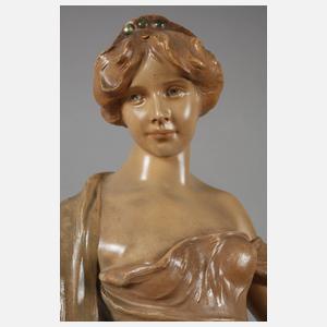 Goldscheider Wien figürliche Salonlampe