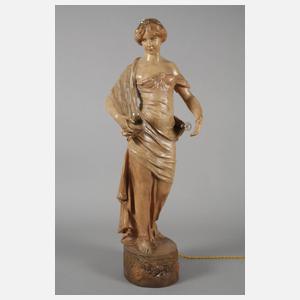 Goldscheider Wien figürliche Salonlampe