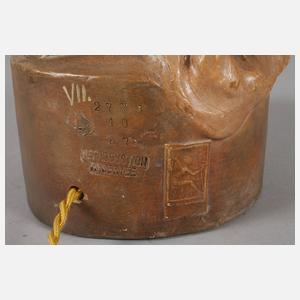 Goldscheider Wien figürliche Salonlampe