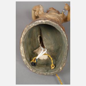 Goldscheider Wien figürliche Salonlampe