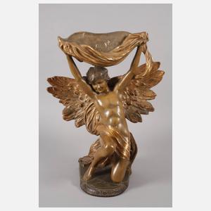 Goldscheider Wien figürlicher Salonspiegel