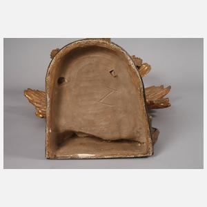 Goldscheider Wien figürlicher Salonspiegel