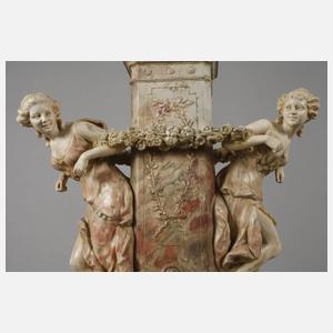 Goldscheider Wien figürliche Salonlampe