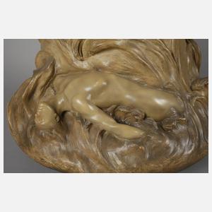 Goldscheider Wien monumentale Vase