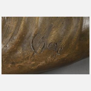 Goldscheider Wien monumentale Vase