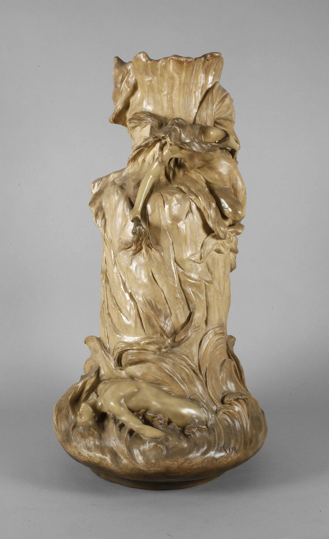 Goldscheider Wien monumentale Vase