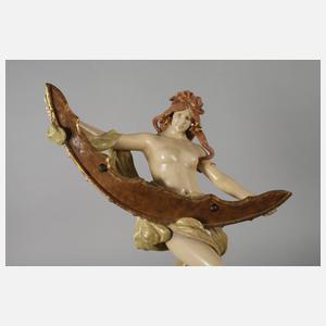 Goldscheider Wien große "Spiegelträgerin"