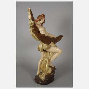 Goldscheider Wien große "Spiegelträgerin"