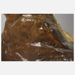 Goldscheider Wien große "Spiegelträgerin"