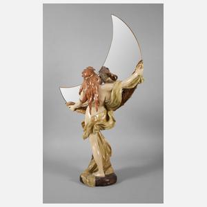 Goldscheider Wien große "Spiegelträgerin"