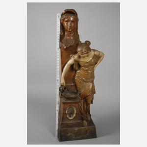 Goldscheider Wien figürliche Salonlampe