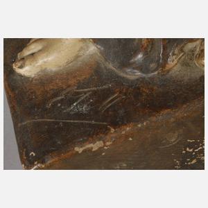 Goldscheider Wien figürliche Salonlampe