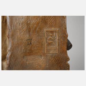 Goldscheider Wien figürliche Salonlampe