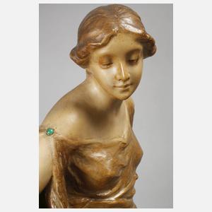 Goldscheider Wien figürliche Salonlampe