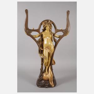 Goldscheider Wien große "Spiegelträgerin"