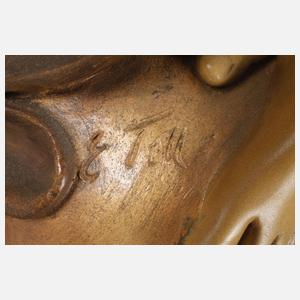 Goldscheider Wien große "Spiegelträgerin"