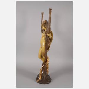 Goldscheider Wien große "Spiegelträgerin"