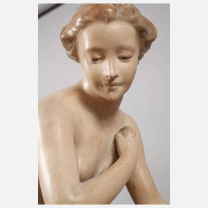 Goldscheider Wien figürlicher Salonspiegel