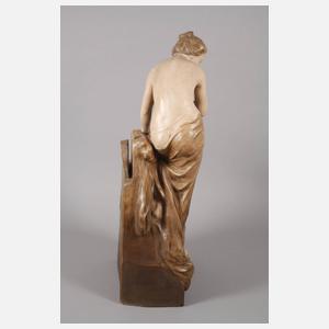 Goldscheider Wien figürlicher Salonspiegel