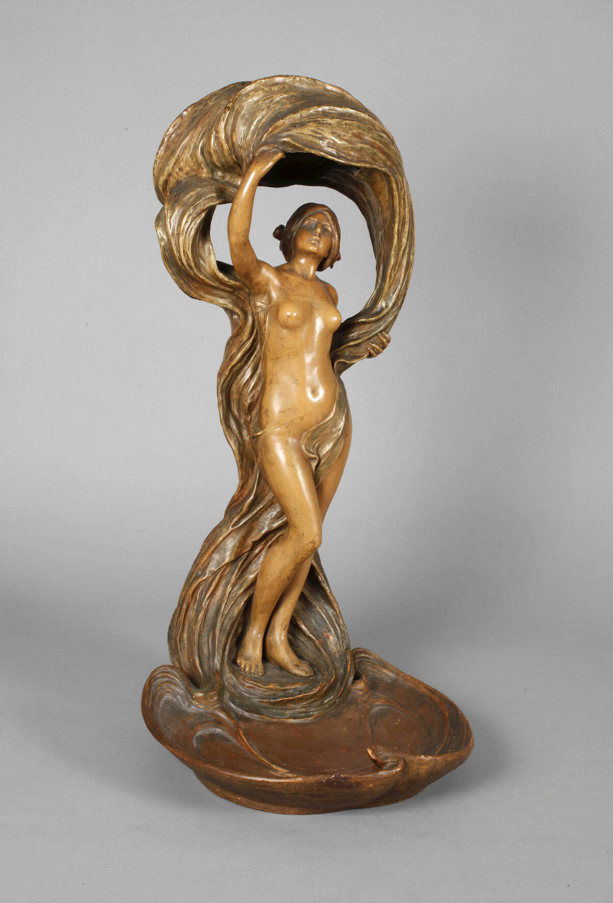 Ernst Wahliss Wien figürliche Salonlampe