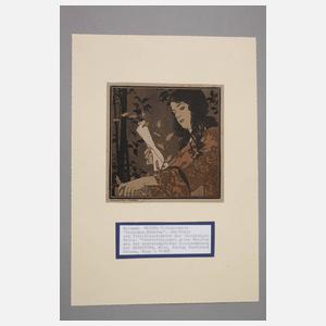 Koloman Moser, Lesendes Mädchen