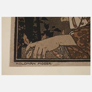 Koloman Moser, Lesendes Mädchen