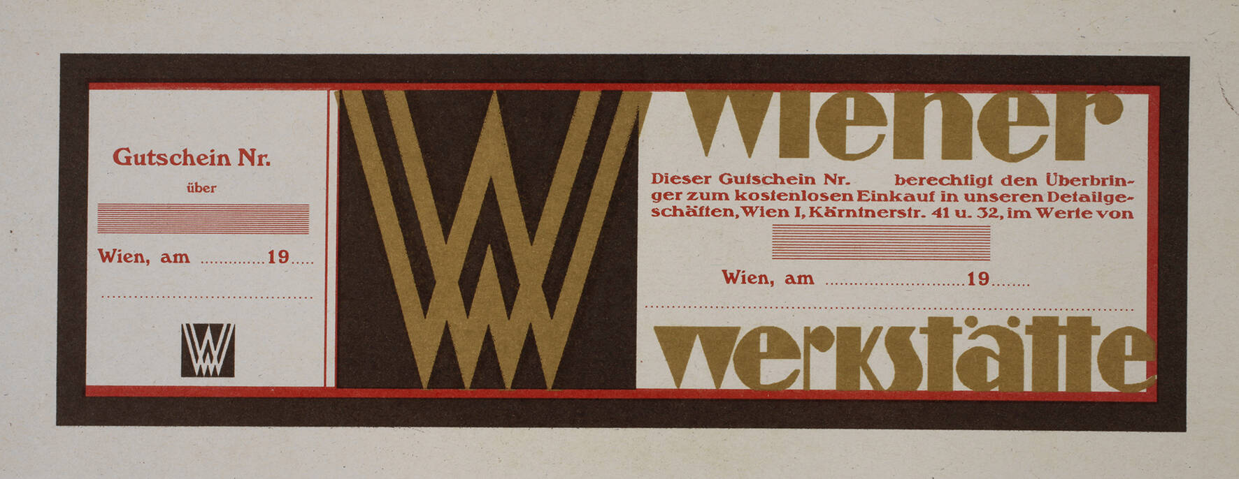 Gutschein Wiener Werkstätte
