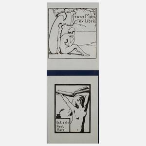 Franz Marc, Zwei Exlibris