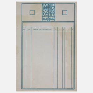 Blankorechnungsformular der Wiener Werkstätte