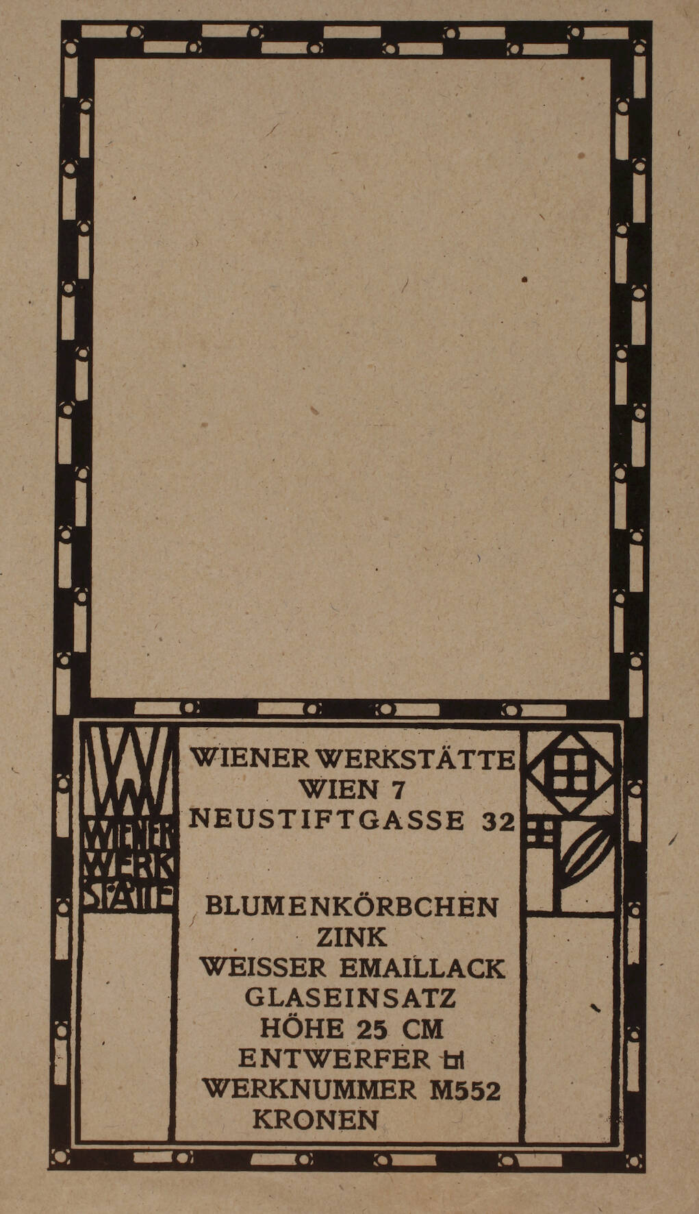 Musterkarte Wiener Werkstätte