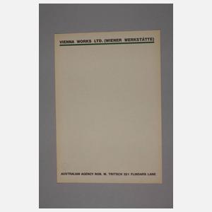 Briefbogen der Wiener Werkstätte