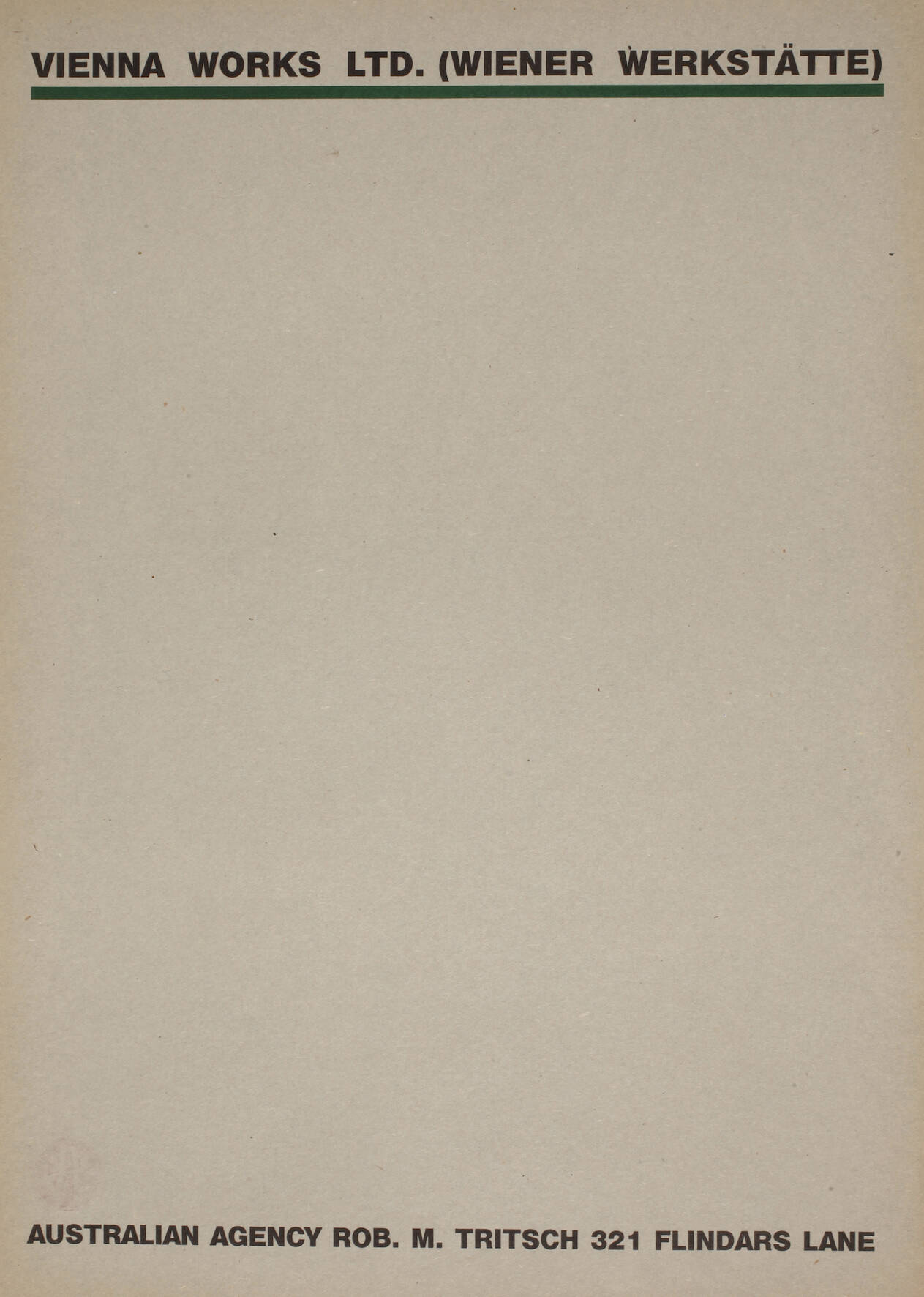 Briefbogen der Wiener Werkstätte