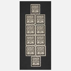 Zehn Werbevignetten Wiener Werkstätte