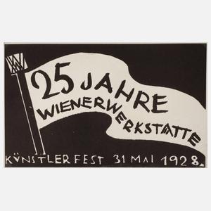Seltener Handzettel Wiener Werkstätte