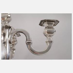 Fünfflammiger Silberleuchter Art déco