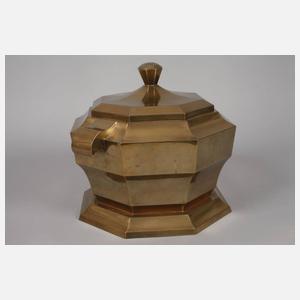 Großes Deckelgefäß Messing